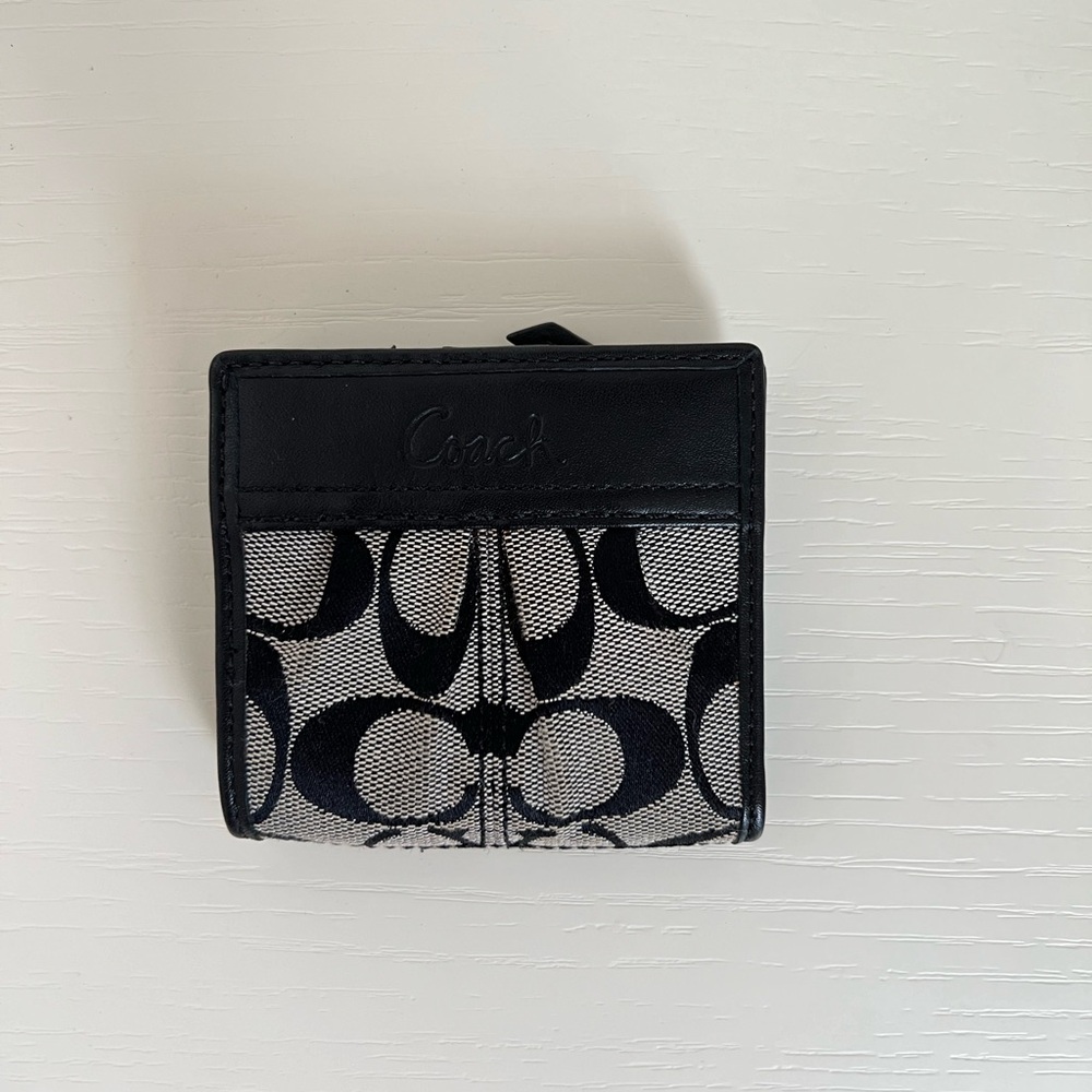Coach Black Logo Wallet